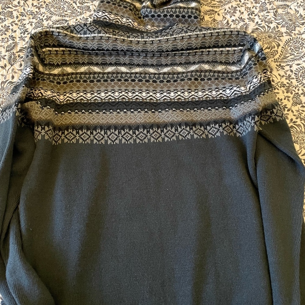 Buffalo David Bitton Charcoal Patterned Turtlenec… - image 4